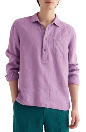 Seasalt Cornwall Artists Linen Shirt in Lilac at Nordstrom, Size Xx-Large