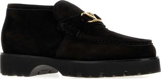 Valentino Garavani Mens Black Suede Vlogo Signature Loafers Nero Mocassini