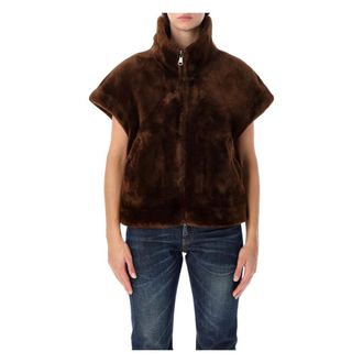Urban Code Bj20453 Faux Fur Vest - Dames - Jassen - Bruin - Maat: S