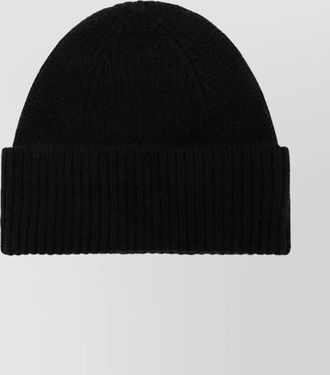Roberto Collina cashmere beanie with folded cuff and ribbed texture