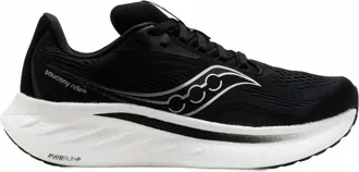 Saucony Mens Ride 18 Shoes In Black/white