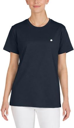 Dalix Womens Lil Flower Lightweight Jersey Tee in Navy Blue at Nordstrom, Size Xx-Large