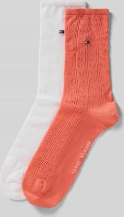Tommy Hilfiger Socken aus Lyocell-Mix im 2er-Pack in Apricot, Gr&ouml;&szlig;e 35-38
