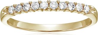 Vir Jewels 1/3 cttw Diamond Wedding Band 14K Gold 10 Stone Prong Set Round