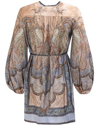 Zimmermann Multicolor Paisley Silk Tunic Day Dress