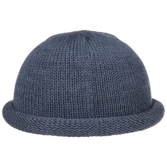Lierys Winter Docker hat Women/Men - Made in Germany - Beanie Made of New Wool - Functional Knitted hat - Wool hat Autumn/Winter Blue One Size