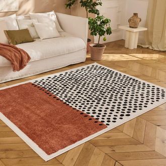 Nazar Rugs Alfombra dots terracota 200x290 cm