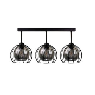 Netlighting Solo Semi Flush Light Black 60cm 3x E27
