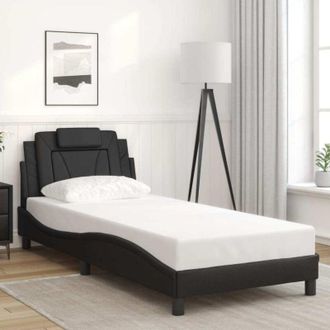 vidaXL Vidaxl - Estructura De Cama Sin Colch&oacute;n Cuero Sint&eacute;tico Negro 80x200 Cm