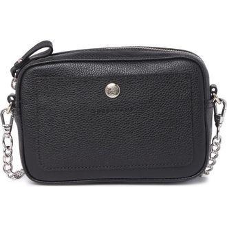 Longchamp Leather Chain Crossbody Bag in Black at Nordstrom Rack