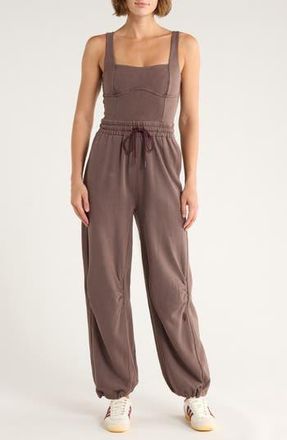 Free People FP Movement Inbound Stretch Cotton Jumpsuit in Dark Espresso at Nordstrom Rack, Size Small