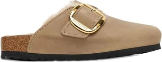 Birkenstock Mules Boston in pelle scamosciata - Marrone