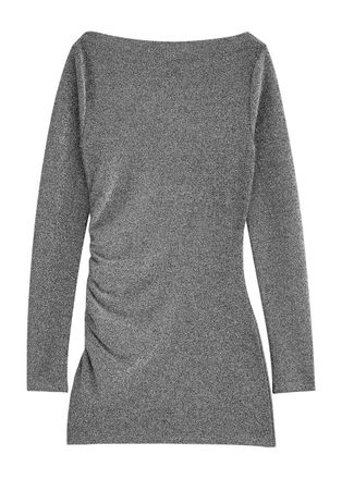 Day Birger Et Mikkelsen Day Birger ET Mikkelsen Kimmie Ruched Metallic Lam&eacute; Mini Dress - Black - XS (UK6 / XS)