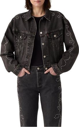 Levi's Shrunken 90s Beaded Denim Trucker Jacket in Bejeweled Trucker at Nordstrom, Size X-Small