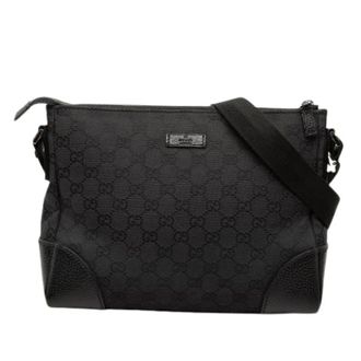 Gucci Pre-owned Cross Body Bags, female, Black, Size: ONE SIZE Pre-owned Canvas Crossbody Bag