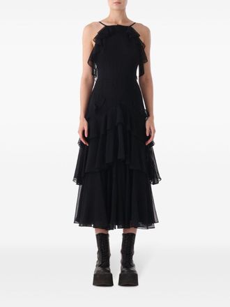 Jason Wu Abito midi con ruches - Nero