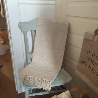 Creative Co-op Lightweight Wool Throw In Sand