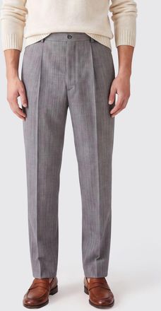 Dries Van Noten Pantaloni chino slim fit in lana gessata con pince e tasche America