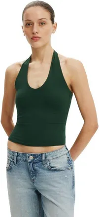 Cotton On Womens All Day V Neck Halter in Treetop Green at Nordstrom, Size X-Small