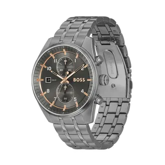 HUGO BOSS Accessoires, Heren, Grijs, ONE Size, Skytraveller Horloge