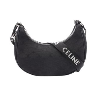 Celine Pre-owned Canvas Schoudertas - Dames - Pre-owned - Zwart - Maat: ONE Size Leer