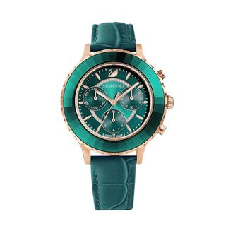 Swarovski Accessoires, Dames, Roze, ONE Size, Leer, Octea Lux Chrono