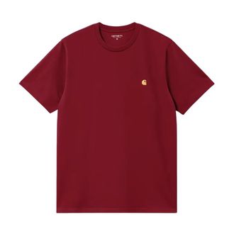 Carhartt Work in Progress Carhartt Wip, T-Shirts, male, Red, Size: XL S/S Chase T-Shirt