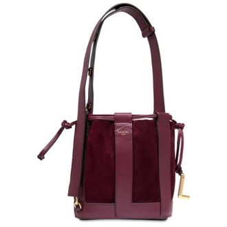 Lancel Tassen, Dames, Rood, ONE Size, Leer, Elles S Bucket Bag