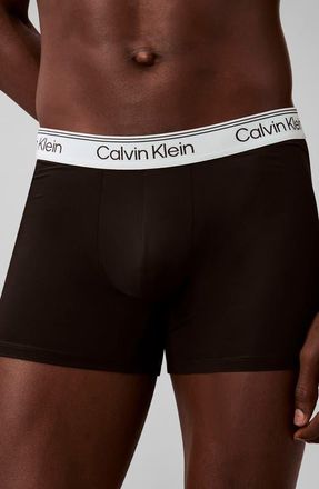 Calvin Klein Assorted 3-Pack Microfiber Boxer Briefs in Black/Light Cast/Mint at Nordstrom, Size X-Large