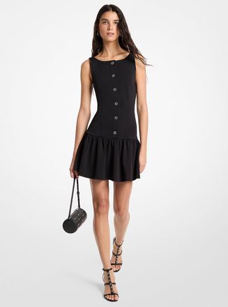Michael Kors Double-Knit Crepe Drop-Waist Dress