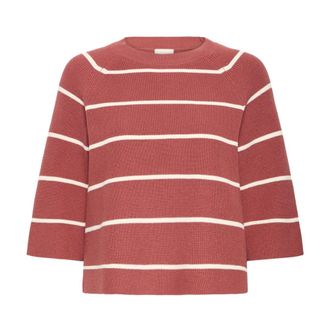 Ichi Prendas de punto con cuello redondo - Knitwear - Mujer - Marr&oacute;n - 2XL