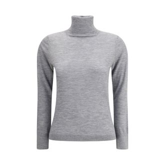 Allude Gray Cashmere Womens Turtleneck