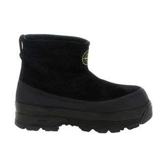 Stone Island Snow Boots, male, Black, Size: 9 US S100120 Suede Shoes