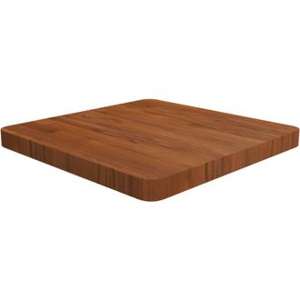 vidaXL Piano Tavolo Quadrato Marrone Scuro 50x50x4cm Rovere Trattato - Vidaxl