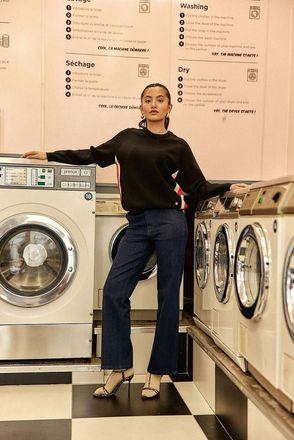 La petite étoile Raw jeans met rechte pijpen, IMOGEN