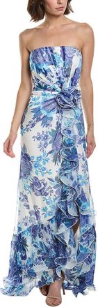Tadashi Shoji Printed Sleeveless Maxi Dress