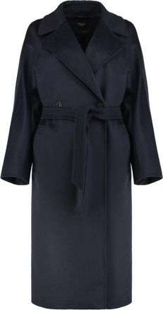 Max Mara Midi Double-Breasted Coat In Wool