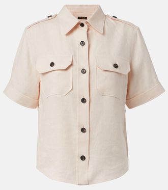 Loro Piana Annalisa linen and wool blouse