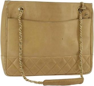Chanel Pre-owned Tote Bags, female, Beige, Size: ONE SIZE Pre-owned Vintage Tote Bag