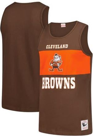 Mitchell & Ness Mens Mitchell & Ness Brown Cleveland Browns Retro Colorblock Tank Top at Nordstrom, Size Xx-Large