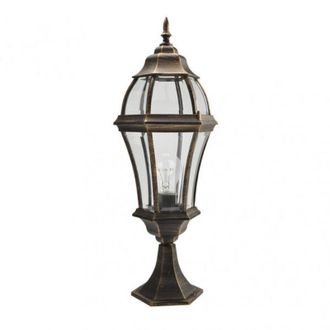 Fabrilamp Fabrilamp - Sobremuro Exterior Aluminio Becrux 1xe27 Neg/oro 64,5x21x21 Cm Ip44