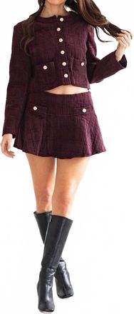 Amanda Uprichard Braswell Jacket In Aubergine
