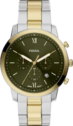 Fossil Neutra Chronograph Two-Tone Bracelet Watch, 44mm in Green/two Tone at Nordstrom