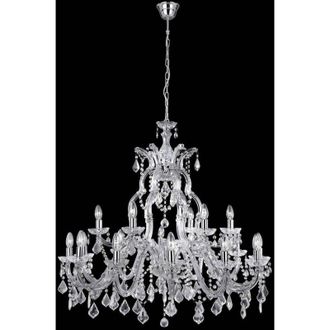 Searchlight Searchlight - Marie Therese - L&aacute;mpara De Ara&ntilde;a De Cristal De 18 Luces Con Acabado Cromado, E14