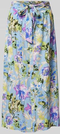 Vero Moda Midirock mit Bindeg&uuml;rtel Modell SAVANNA in Hellblau, Gr&ouml;&szlig;e XL