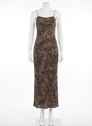 Z Supply Cielo Leopard Midi Dress In Desert Tan