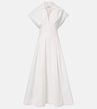 SIMKHAI Cotton-blend poplin midi dress