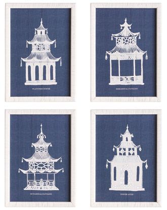 Napa Home & Garden Set Of 4 Traditional Pagoda Study