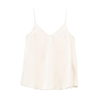 Antonelli Sleeveless Tops, female, White, Size: M Top Abe con scollo a V