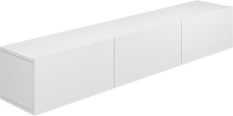 Petits Meubles Mueble TV de pared 3 puertas estratificado Blanco
